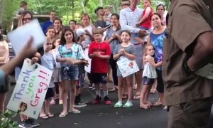 Smithtown Comes Together to Celebrate UPS Driver