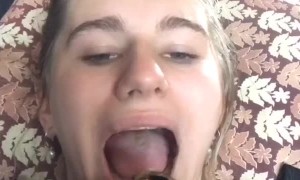 Chicken Climbs Straight Into Woman's Mouth