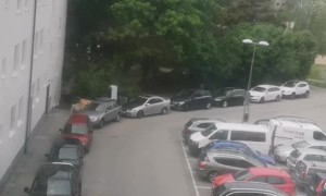 Parallel Parking Proves Problematic for Van Driver