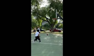 Playing Basketball with Friend Who Has Really Big Feet