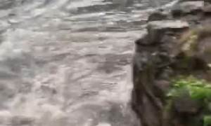 Stratford Road in the UK resembles a river after extreme flooding