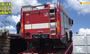 Czech Obstacle Course Checks the Climbing Ability of Tatra Trucks