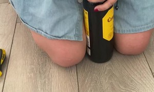 A Creative Way to Pull a Cork from a Bottle