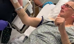 Man surprises father who was in serious car accident