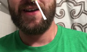 Man Waxes His Nose After Losing Bet with Wife