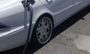 Driver Takes Off with Pump Hose and Handle