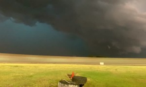 Lightning Storm Rolls into Racetrack