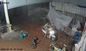 Daughter Accidentally Sends Scooter into Wall