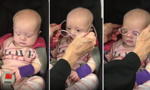 Baby's Priceless Reaction After Being Able to See For First Time