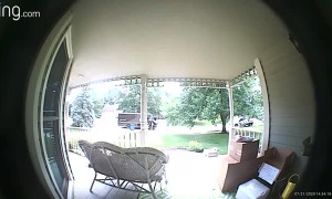 Delivery Driver Thanks Homeowner for Cool Drink