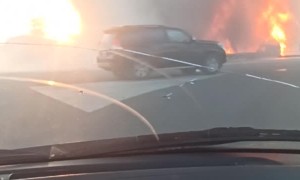 Gas Station Explodes Into Giant Fireball