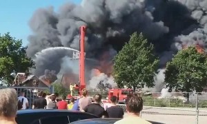 Massive fire breaks out at industrial estate in the Netherlands