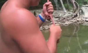 Dude Swings Straight into a Stone