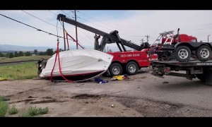 Jeep Flips New Boat after Proceeding through Stop Sign