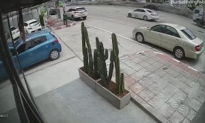 Car Drifts Across Five Lanes of Traffic Unscathed