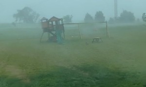 Massive Wind Storm Carries Away Kid's Club House