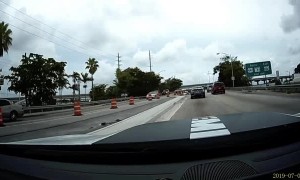 Car Flips After Merging Mistake