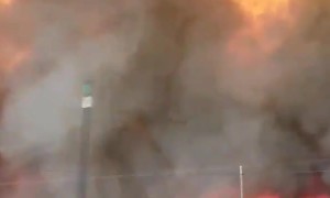 Fire tornado like activity as the Loyalton Fire made a quick push towards US-395