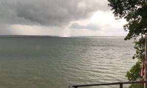 Water Spout Spins Along Minnesota Lake