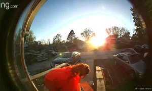 Woman Slips But Saves Pizza