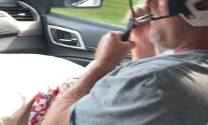 Dad Wears Softball Helmet When Mom Drives