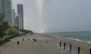 Waterspout Touches Down on Florida Beach
