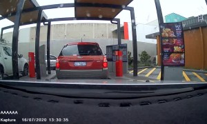 Customers Argue Over Position in Drive-Through Queue