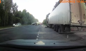 Head on Collision Between Van and Minibus