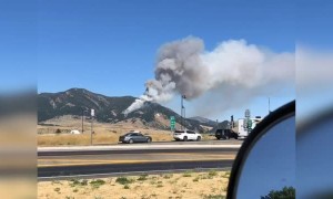 Rolling Smoke from Bridger Ranges Fire