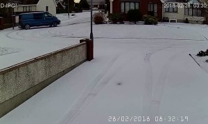 Husband Drifts Van Around Street Corner