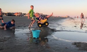 Tonka Truck Lift Off at the Beach