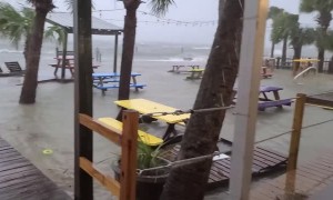 Storm Surge Smashes Pier Apart