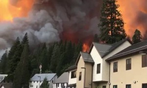 Close Footage of the Big Creek California Fire
