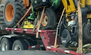 Truck Loaded With Entire Junkyard Worth of Scrap