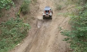 Off Road Vehicle Rolls Back Down Massive Hill