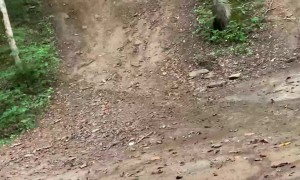 Four-wheeler Hill Climb Goes Backwards and Bad