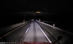 Bright Meteoroid Caught on Dashcam