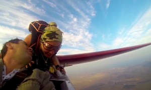 Riding the Wing of a Glider