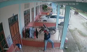 Suspicious Man Caught Shoving Clothes Down His Trousers