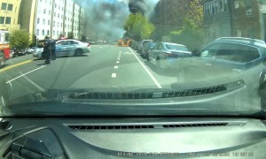Sudden Car Fire Spreads Rapidly