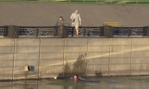 Mission to Retrieve Ball out of River Ends with a Splash