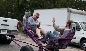 G-Force Training Machine Towed Behind Truck