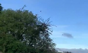 Majestic plane on her final approach to St. Athan in the Vale of Glamorgan