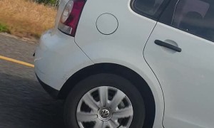 Man Letting VW Polo Drive Itself