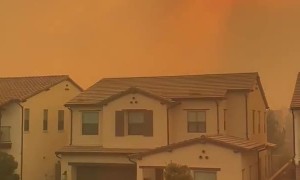 #SilveradoFire right before evacuation in Irvine CA.