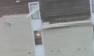 Crazy wind destroying the house