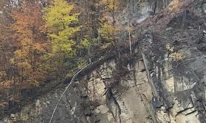 Massive Stone Sent Down Hillside