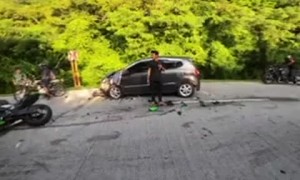 Motorcyclist Hits Van on Day Drive