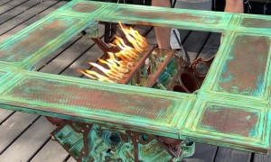 Impressive Engine Block Fire Pit