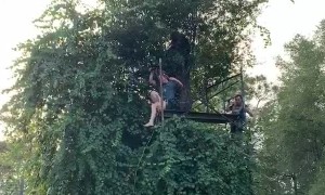 Hard Landing at the End of Zipline
